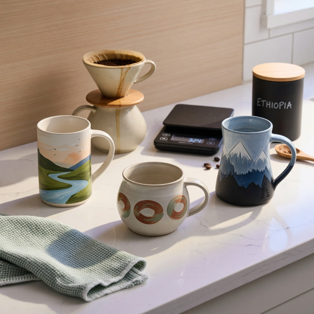 12 oz ceramic coffee mugs home coffee station product shortlist guide with tall landscape, round, and tall mountain mug options