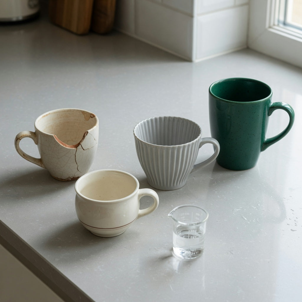Affogato cup replacement purchase product shortlist guide showing Retro 170 ml, Pleated 200 ml, and Emerald 270 ml cups compared by visible shape.