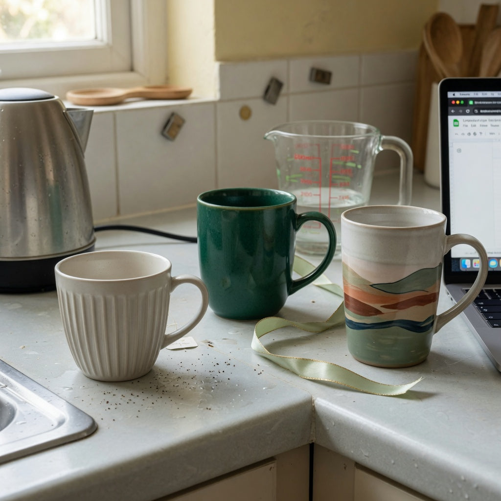 Pleated, Emerald, and Landscape Tall options compared in an americano coffee cup gift choice product shortlist guide
