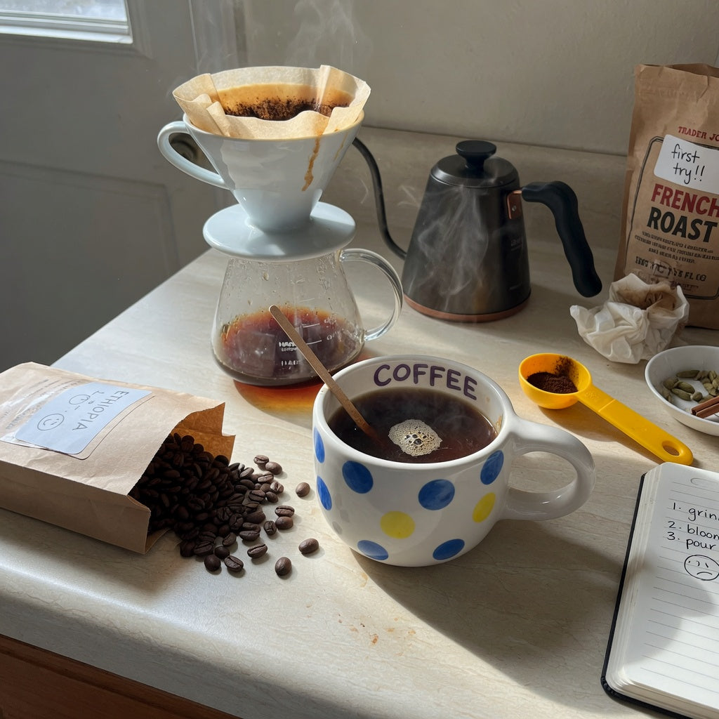 Best round coffee tea mug for beginners on kitchen counter