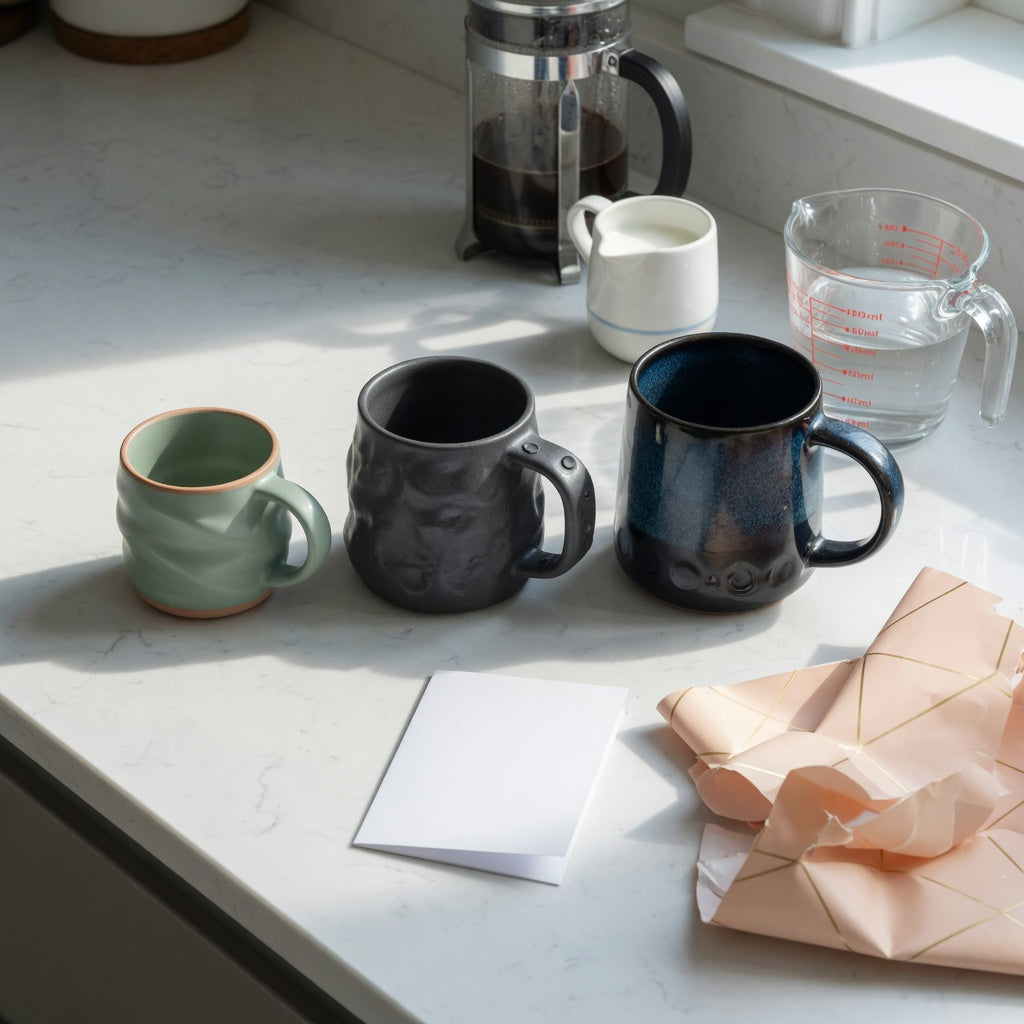 Three mugs compared by capacity for a cafe au lait mug gift choice product shortlist guide