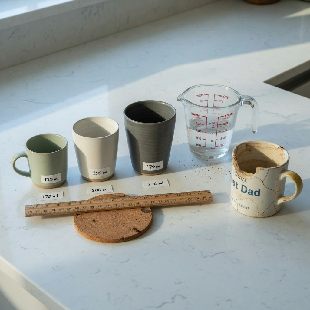 Kitchen comparison for the cappuccino coffee mug replacement purchase product shortlist guide with 170 ml, 200 ml, and 270 ml options
