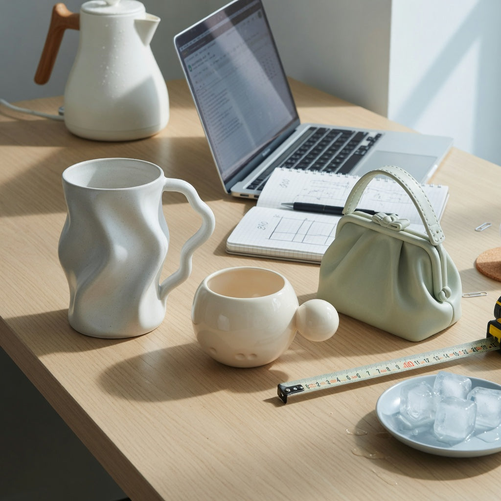 Three mugs compared by capacity, shape, and space for ceramic sculptural mug buying priorities
