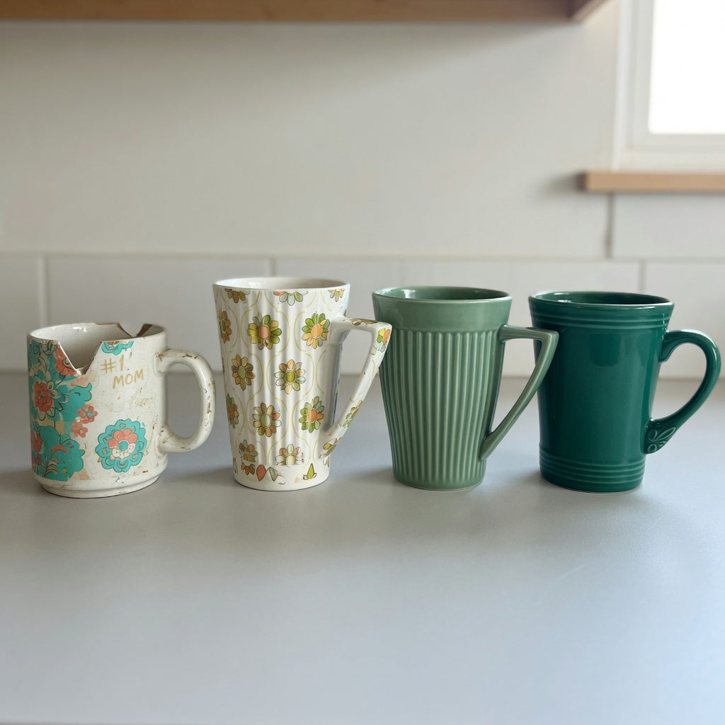 Eggnog mug replacement purchase practical purchase checklist with Retro 170 ml, Pleated 200 ml, and Emerald 270 ml mug options