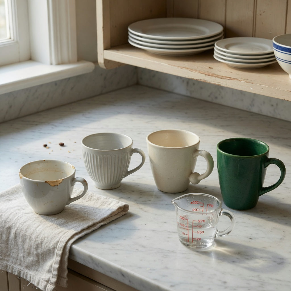 flat white cup replacement purchase product shortlist guide showing a chipped cup beside 200 ml, 250 ml and 270 ml replacements