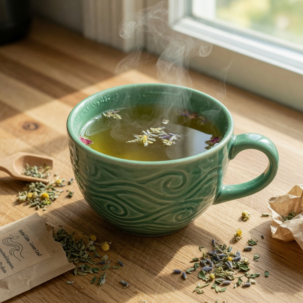 Green waves ceramic tea cup with flowing wave pattern, ideal for tea lovers seeking quality and style