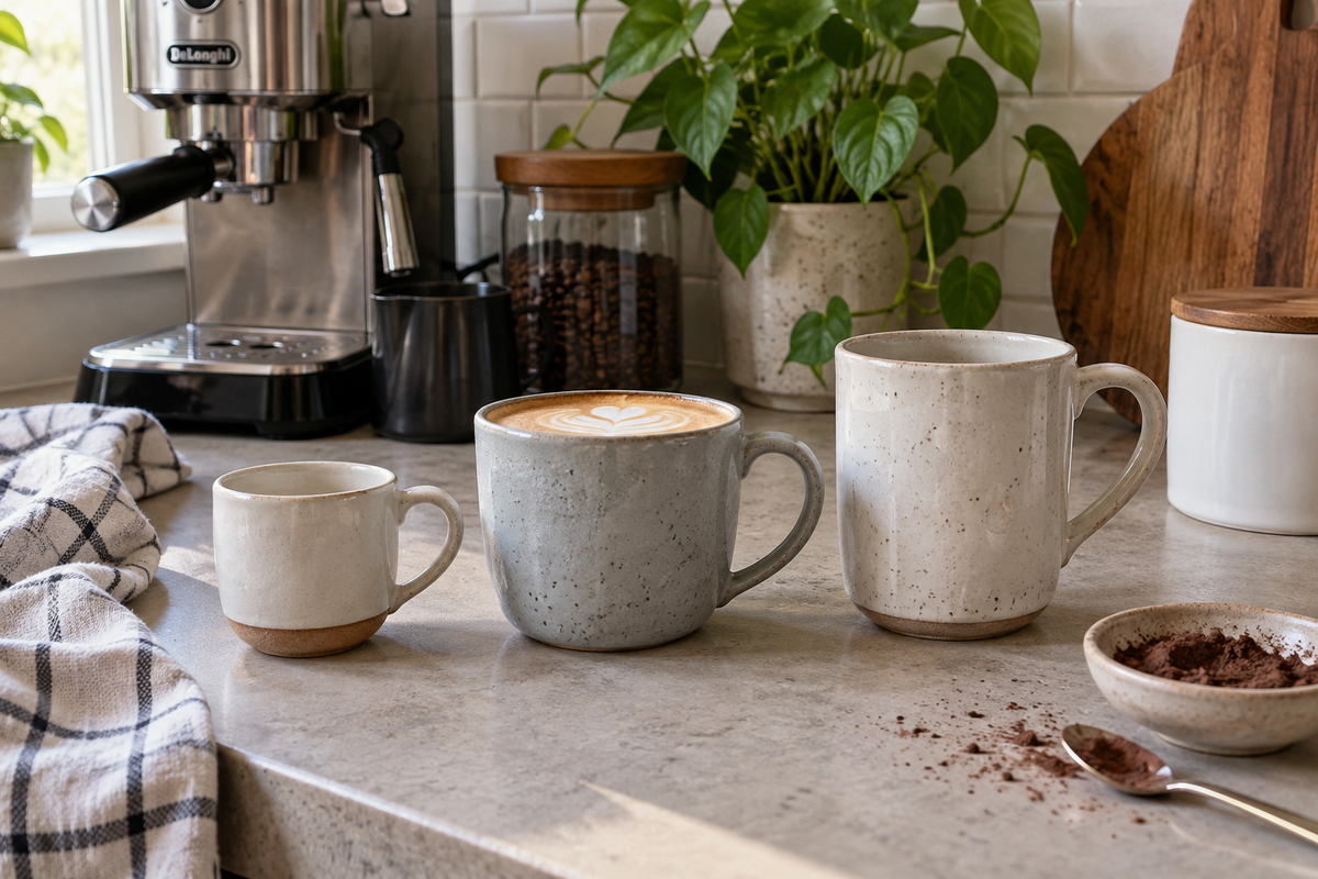 mocha mug for beginners showing capacity comparison of 400ml 440ml and 480ml options