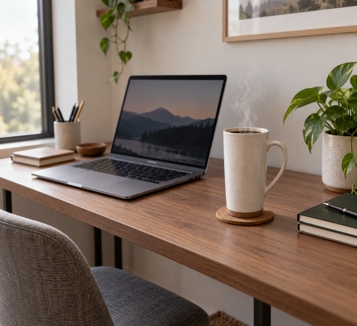 narrow desk tall coffee mug ceramic ideas on compact workspace