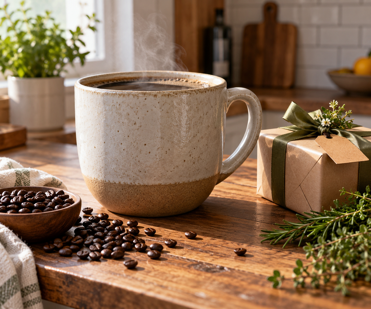 oversized coffee mugs gift ideas in a bright kitchen setting with durable ceramic designs