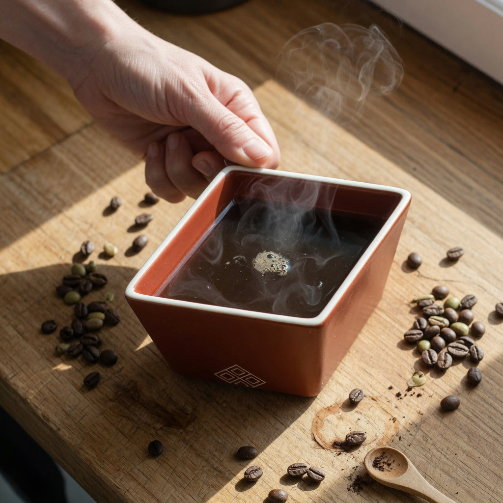rhombus mug size comparison coffee tea showing diamond shaped mugs for coffee and tea