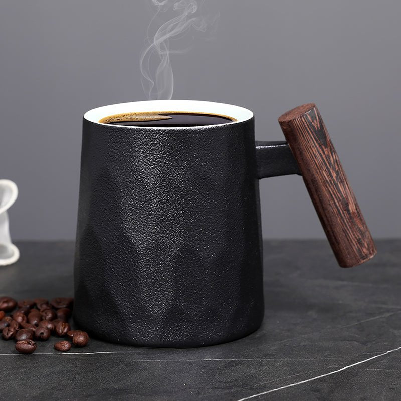 Chai tea mug comparison showing three CoffeifyMug tea-friendly mug sizes on a kitchen counter