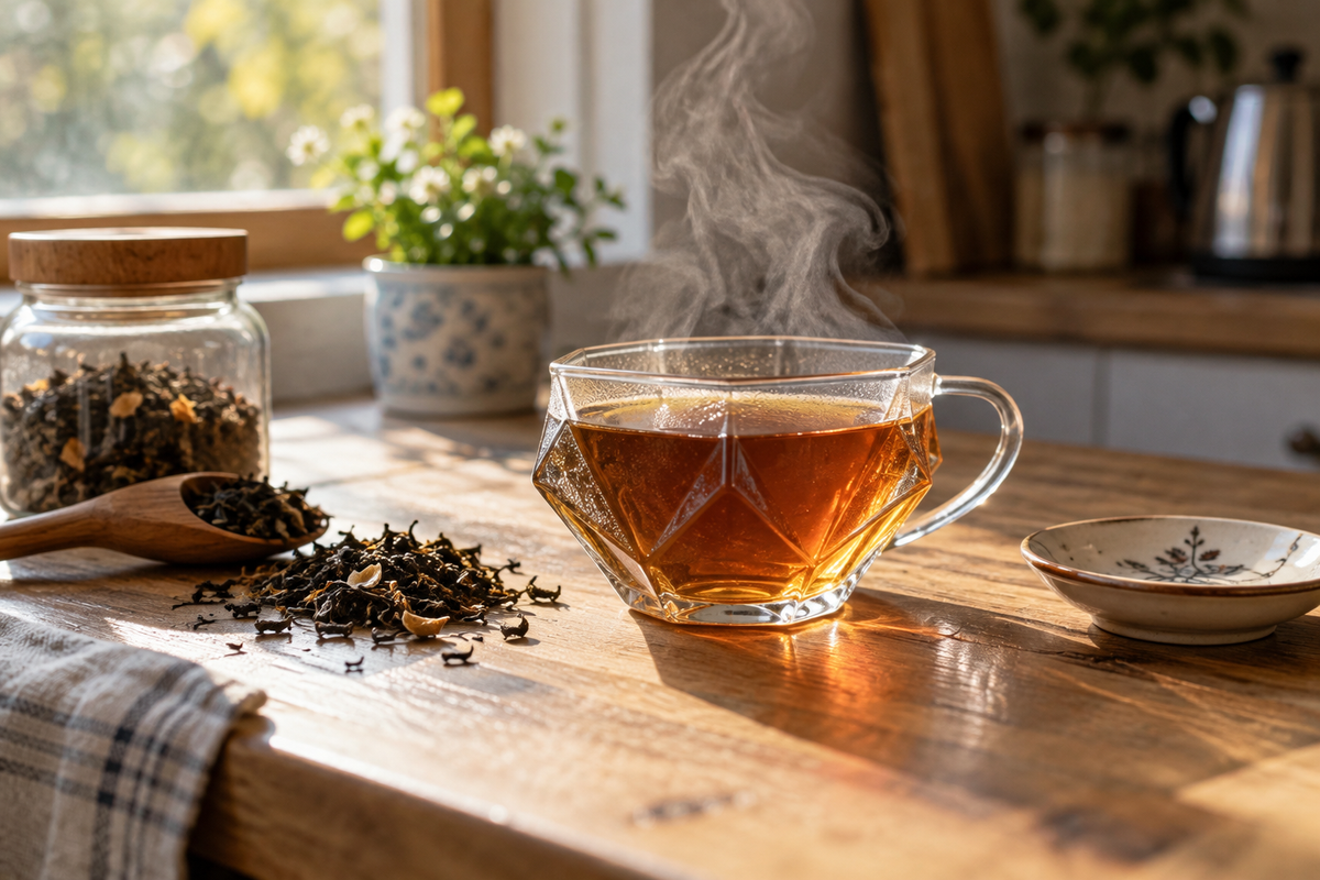 Unique rhombus tea cup with geometric design for tea