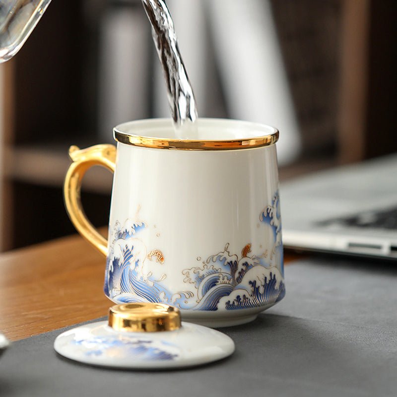 Golden Waves & Kio Coffee & Tea Mug - CoffeifyMug