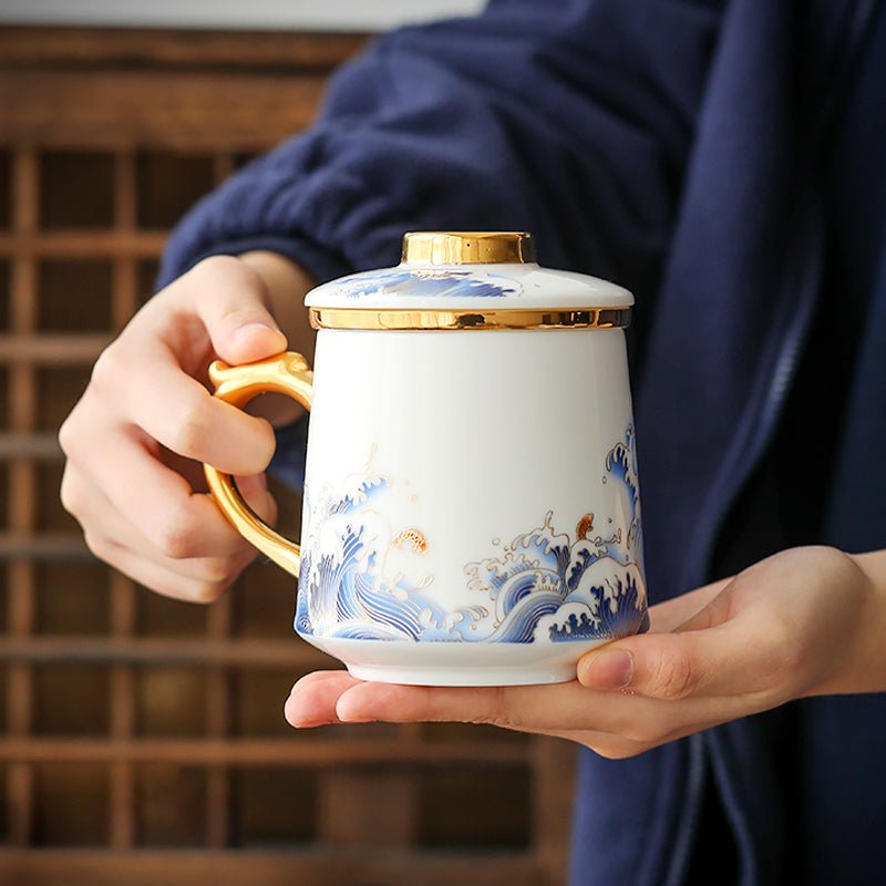 Golden Waves & Kio Coffee & Tea Mug - CoffeifyMug