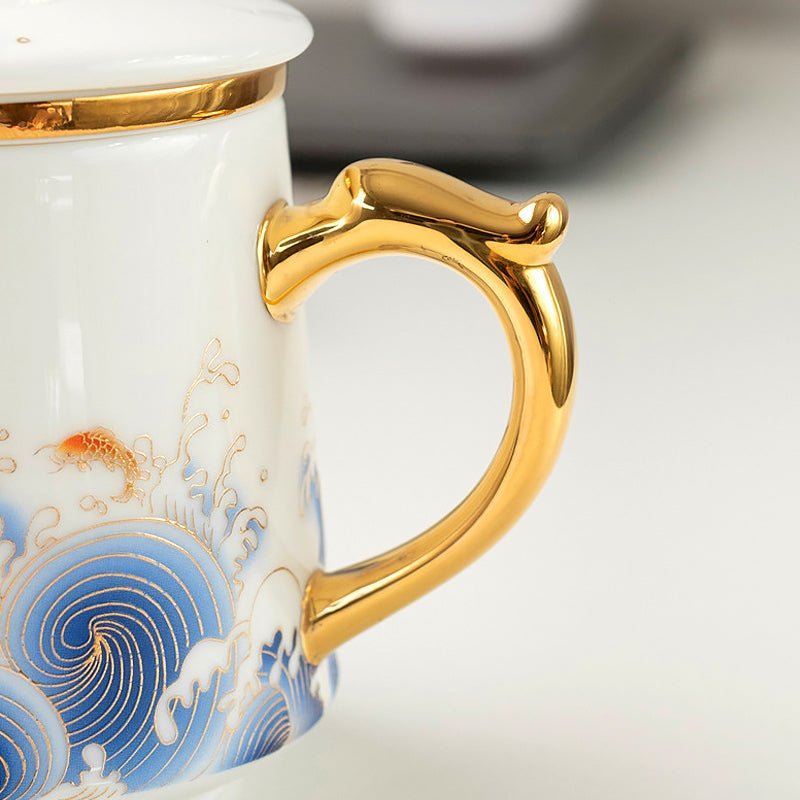 Golden Waves & Kio Coffee & Tea Mug - CoffeifyMug