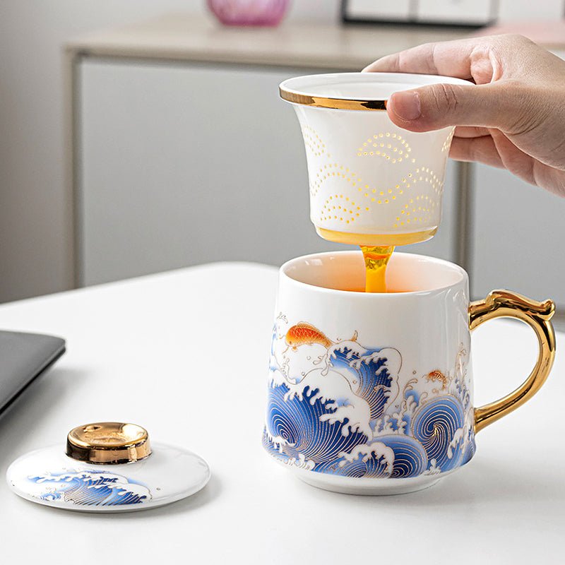 Golden Waves & Kio Coffee & Tea Mug - CoffeifyMug