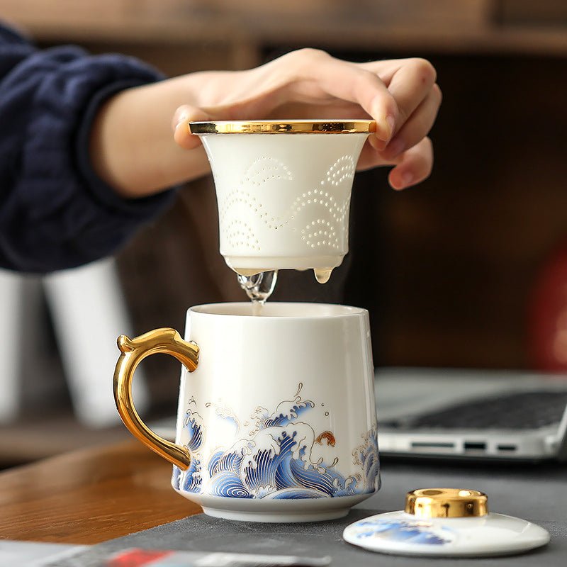 Golden Waves & Kio Coffee & Tea Mug - CoffeifyMug