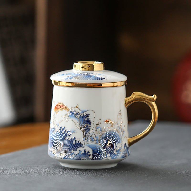 Golden Waves & Kio Coffee & Tea Mug - CoffeifyMug