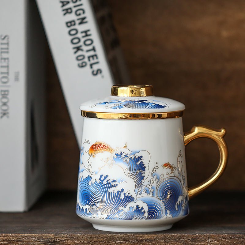 Golden Waves & Kio Coffee & Tea Mug - CoffeifyMug