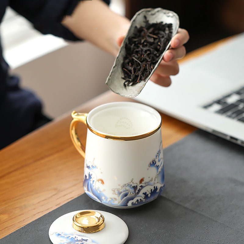 Golden Waves & Kio Coffee & Tea Mug - CoffeifyMug