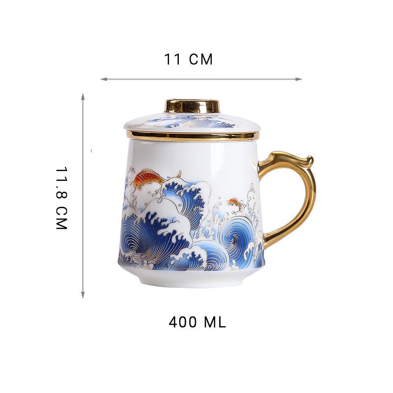 Golden Waves & Kio Coffee & Tea Mug - CoffeifyMug