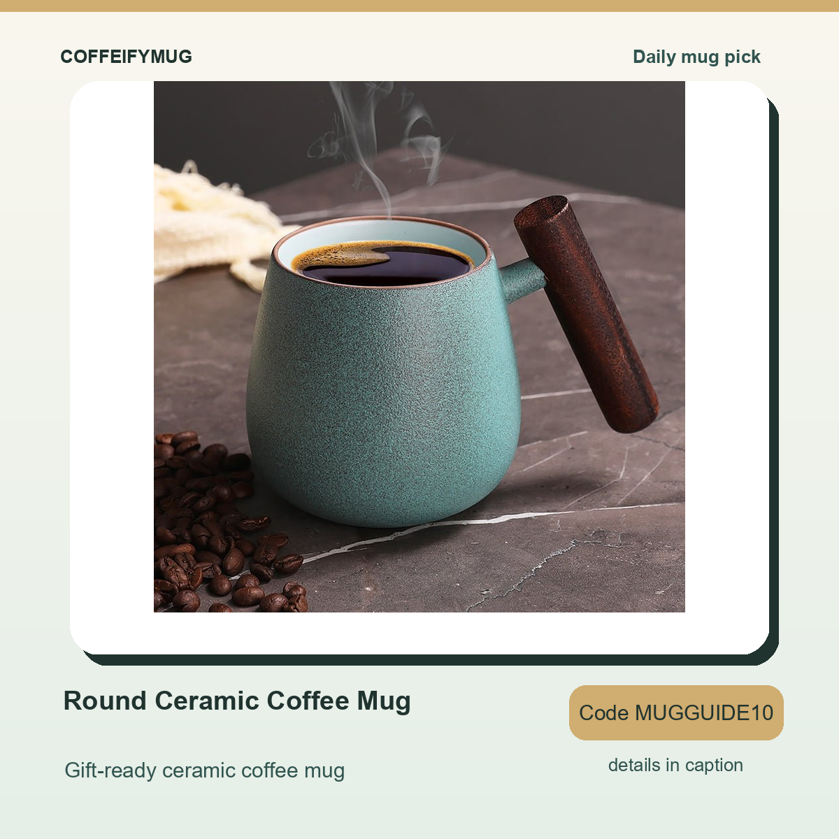 Best ceramic mug for a kitchen island coffee setup shown with round, tall, and pleated ceramic mugs.