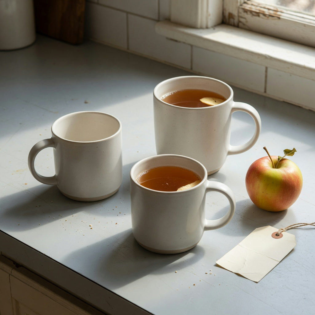 apple cider mug gift choice practical purchase checklist comparing two 400 ml ceramic mugs with one 480 ml mug