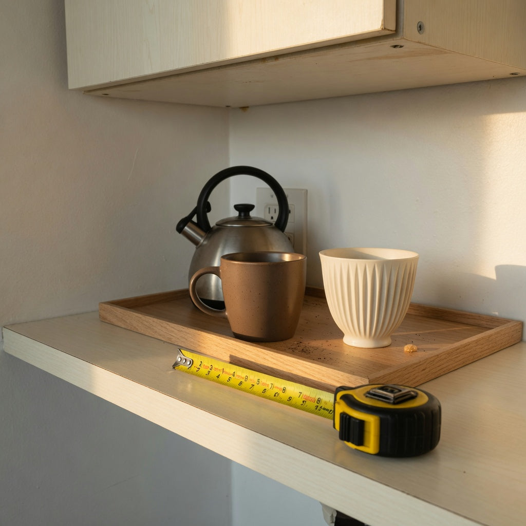 Best ceramic mug for apartment counter comparison with round and pleated cups beside a compact kettle