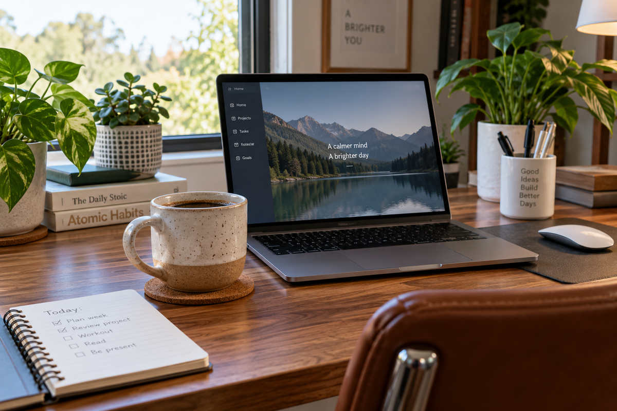 best ceramic mugs for remote work coffee station on a home office desk setup