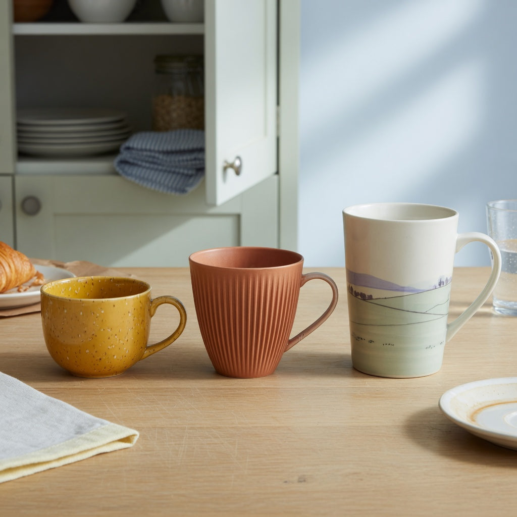 breakfast coffee cup everyday mug rotation product shortlist guide showing 170 ml, 200 ml and 350 ml cup options