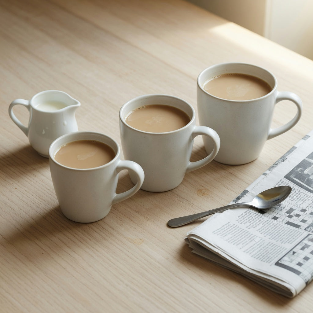 cafe au lait mug weekend coffee product shortlist guide showing three mug sizes beside a weekend milk coffee