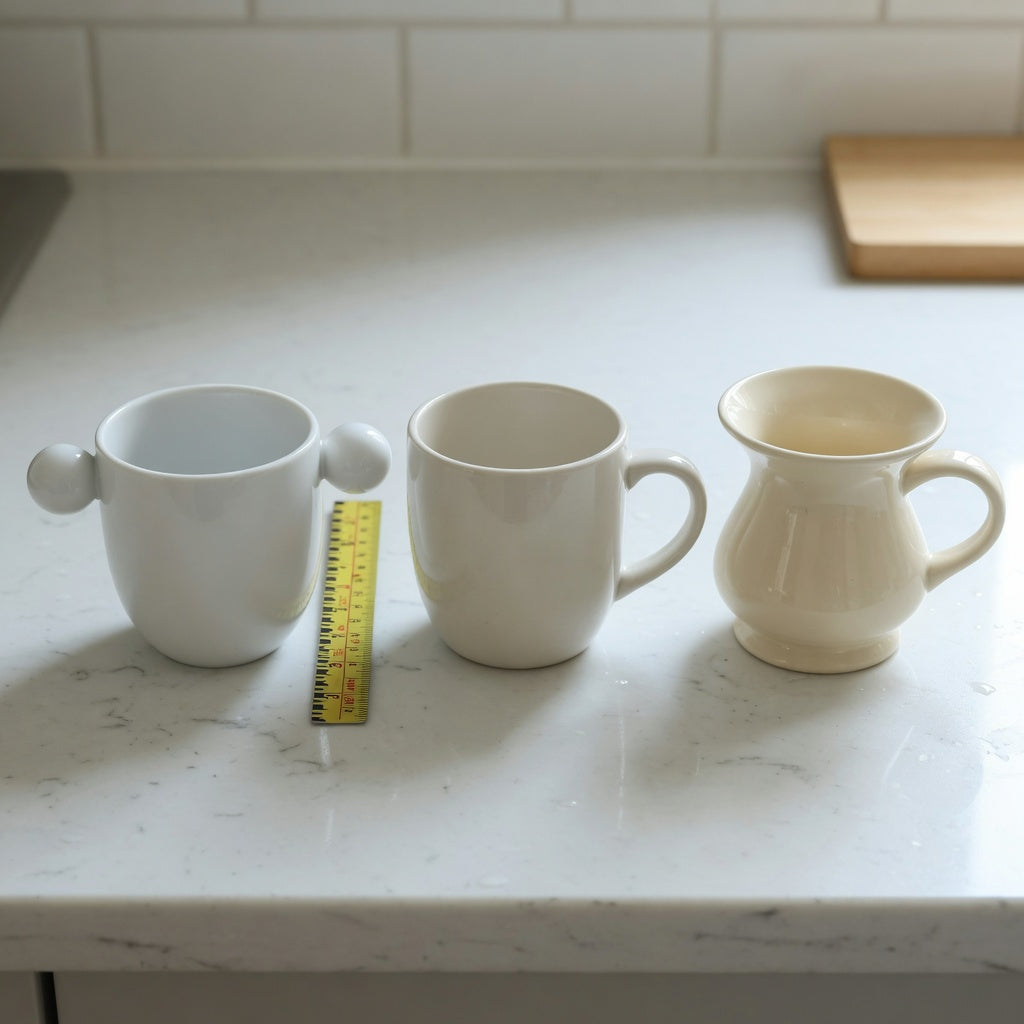 Loose leaf tea mug current product facts comparison with Ball Handle 250 ml, Round 390 ml, and Spittoon 400 ml drinkware