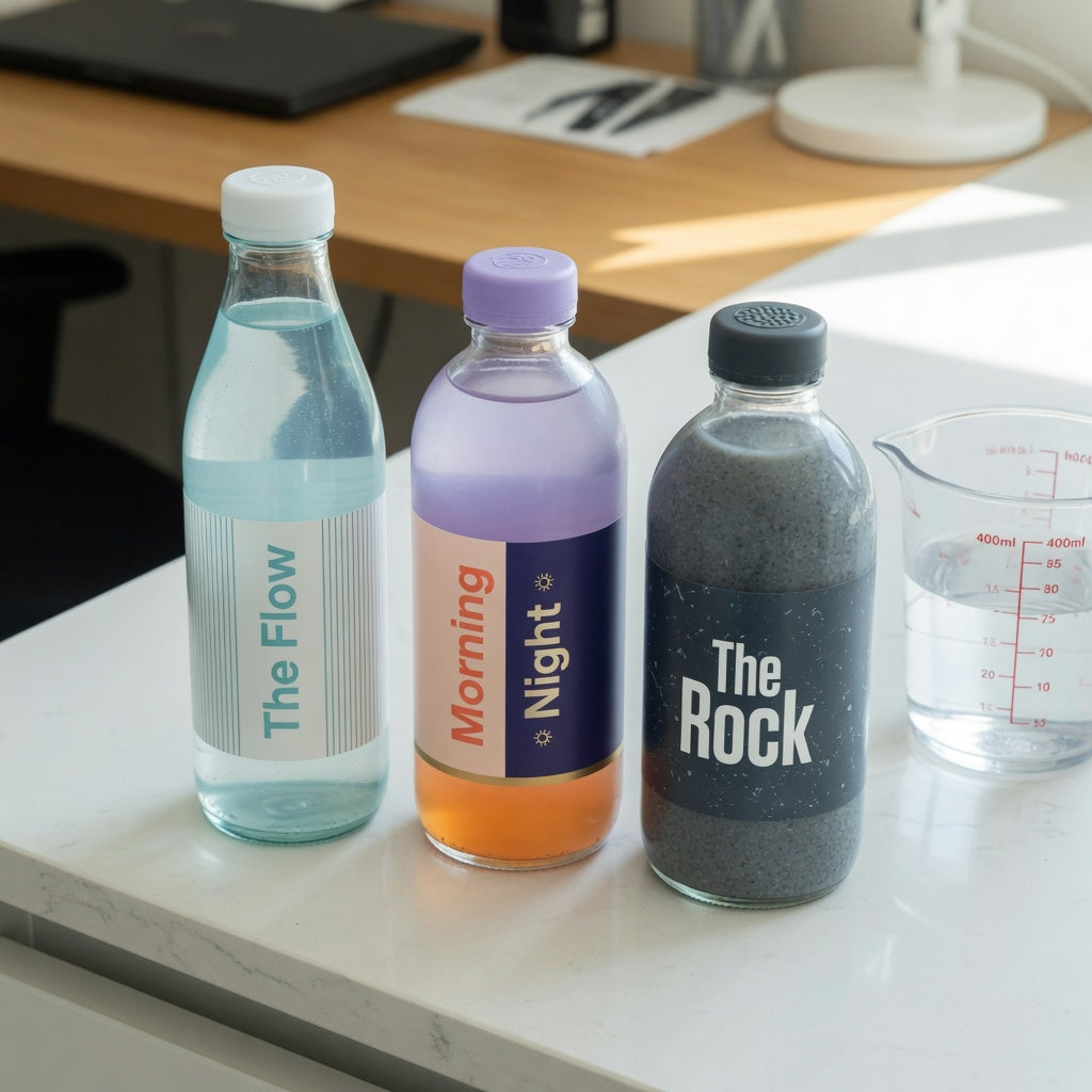 Mocha mug first time buyer product shortlist guide comparing The Flow 400 ml, Morning and Night 440 ml, and The Rock 480 ml.