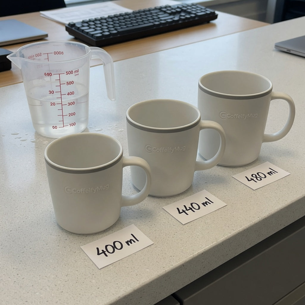 mocha mug gift choice product shortlist guide comparing The Flow 400 ml, Morning and Night 440 ml, and The Rock 480 ml for coffee and cocoa use