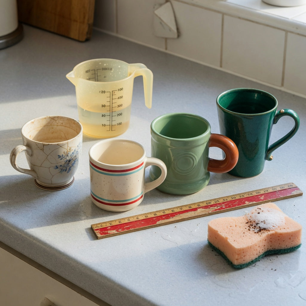 A piccolo cup replacement purchase product shortlist guide showing Retro 170 ml, Ball Handle 250 ml, and Emerald 270 ml cups beside an old cup