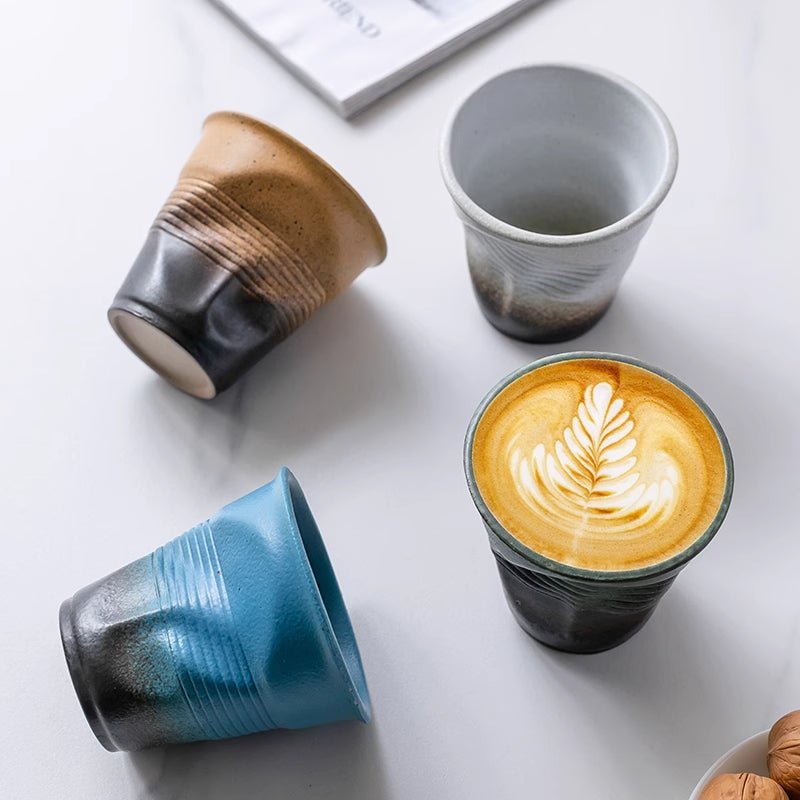 eggnog mug morning routine product shortlist guide with the 170 ml Retro, 200 ml Pleated, and 270 ml Emerald options on a kitchen counter