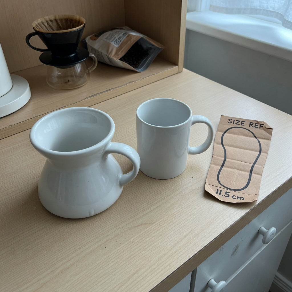 Spittoon coffee tea mug gift ideas with size, rim, and desk-fit comparison