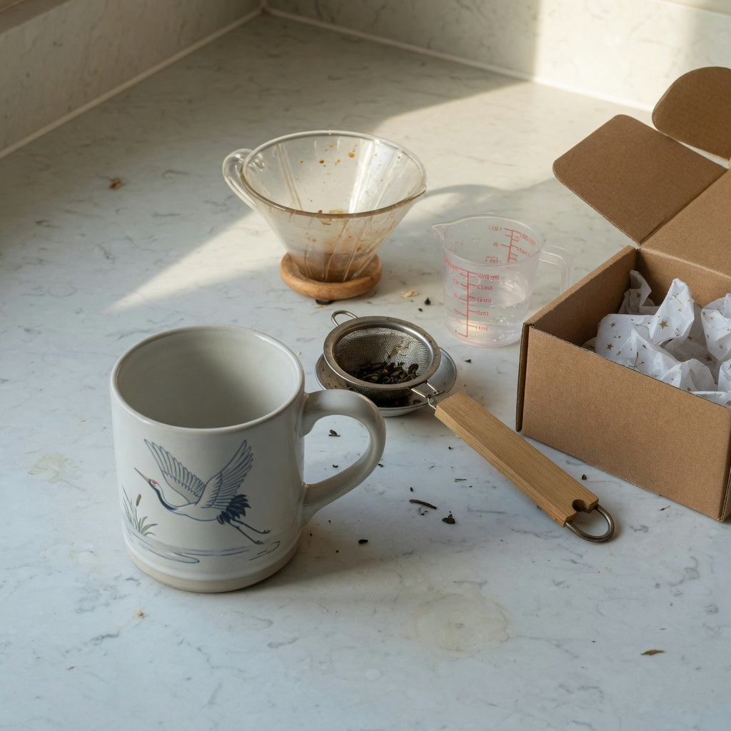 The crane coffee tea mug gift ideas compared by mug size, handle, tea strainer, and gift packaging