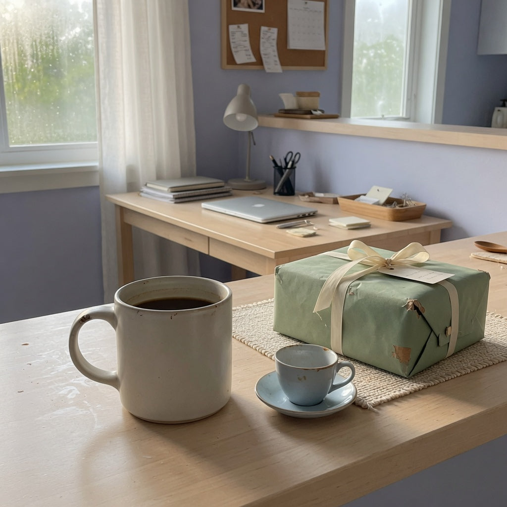 Kitchen comparison for the rock coffee tea mug gift ideas, with a 480 ml ceramic mug beside a smaller cup