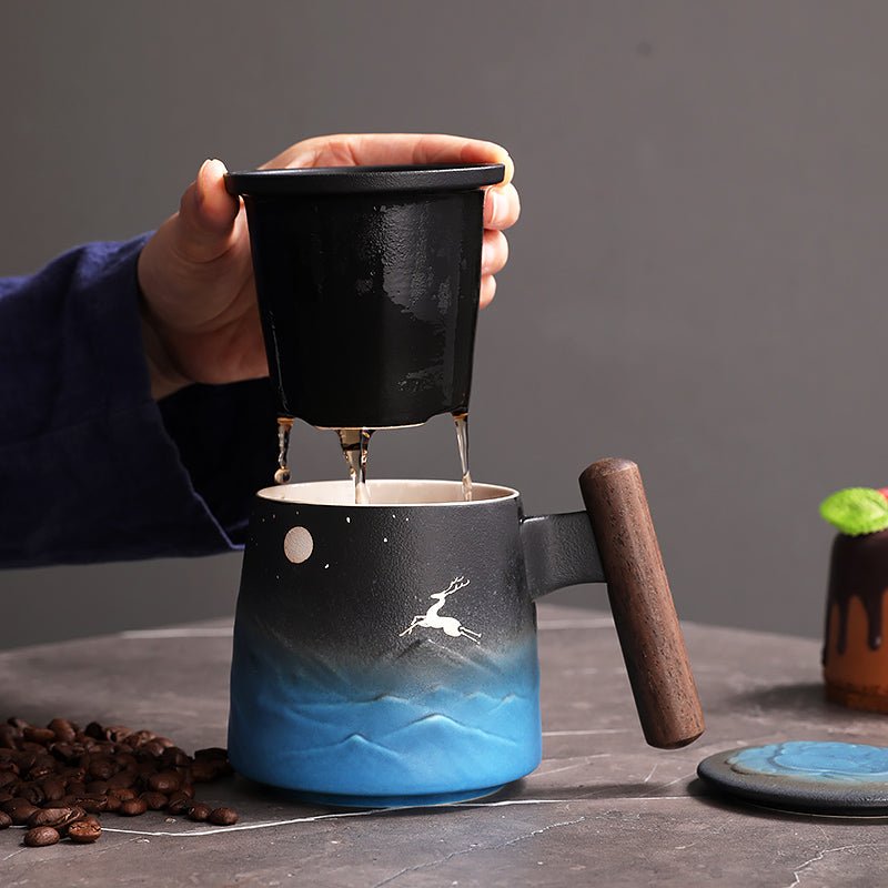 Elk and Moon Coffee & Tea Mug - CoffeifyMug